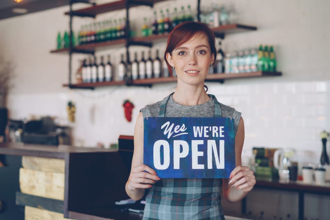 Owner-operator opening up an independent restaurant for the day.
